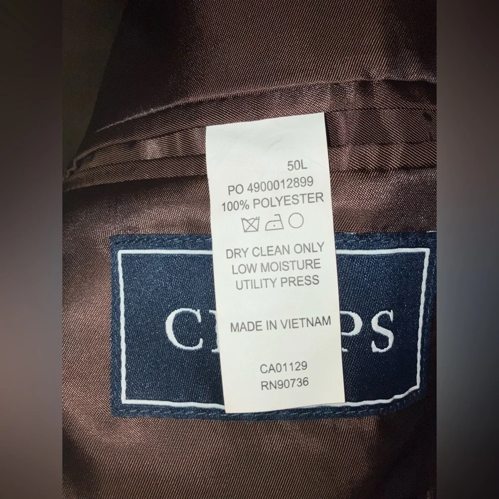 Chaps NEW Ralph Lauren Men’s blazer jacket faux suede rich brown size 50 L XXL